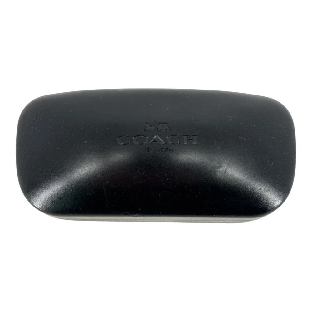 Coach Black Eyeglass Sunglass Case Hard Shell Clamshell Eyewear Logo New York